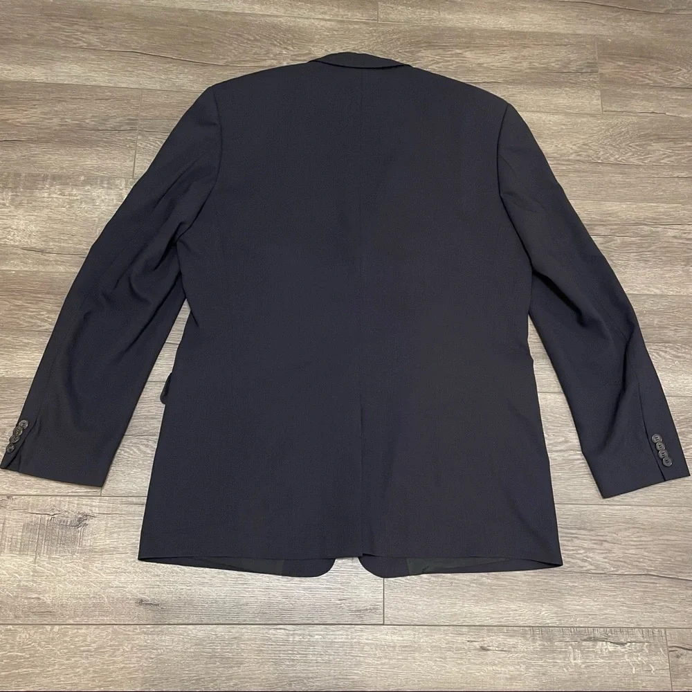 Hugo Boss Albo/Hago Mens 3 Button Front Blazer jacket Sz 44R Navy Blue Wool.